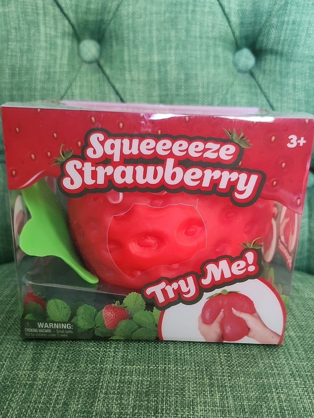 Squeeze Strawberry Red Sensory Toy - Slow Rise